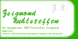 zsigmond muhlsteffen business card